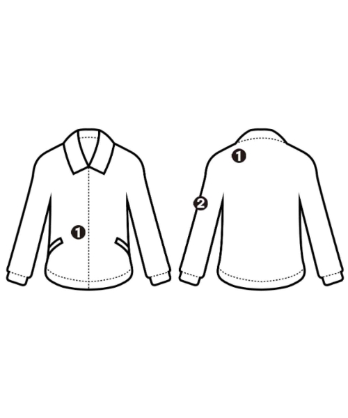 HYKE（ハイク）ミリタリーブルゾン 白 サイズ:1(S位) レディース/2200662793021