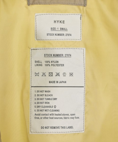 HYKE（ハイク）ミリタリーブルゾン 白 サイズ:1(S位) レディース/2200662793021