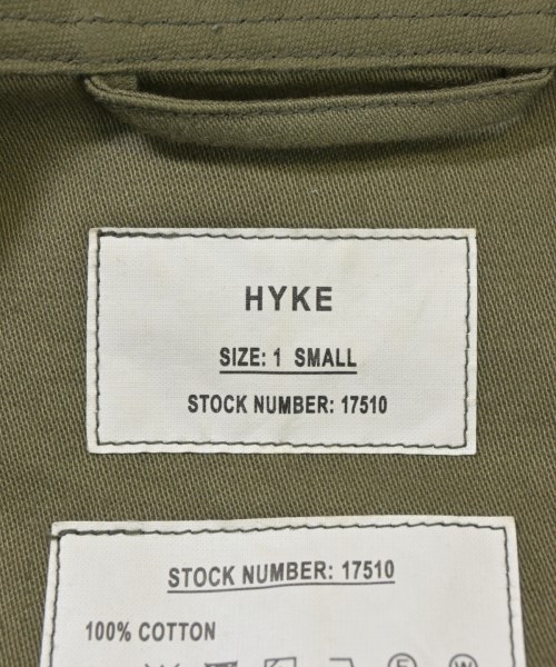 HYKE（ハイク）ミリタリーブルゾン カーキ サイズ:S レディース/2200666696038