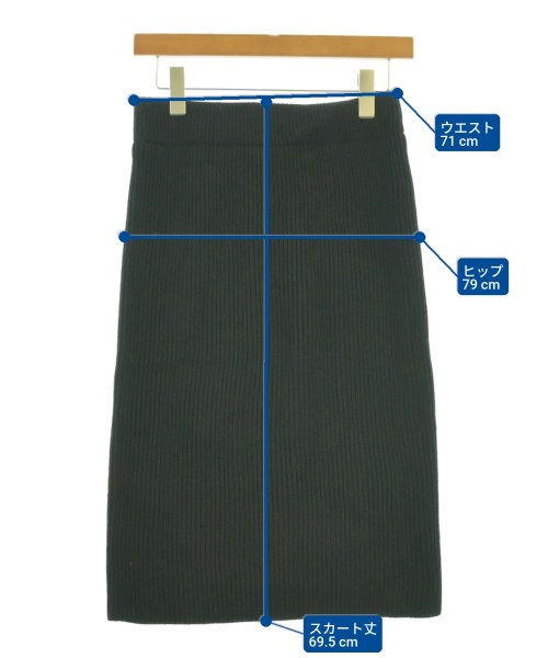 HYKE（ハイク）ひざ丈スカート 黒 サイズ:1(S位) レディース/2200664321062