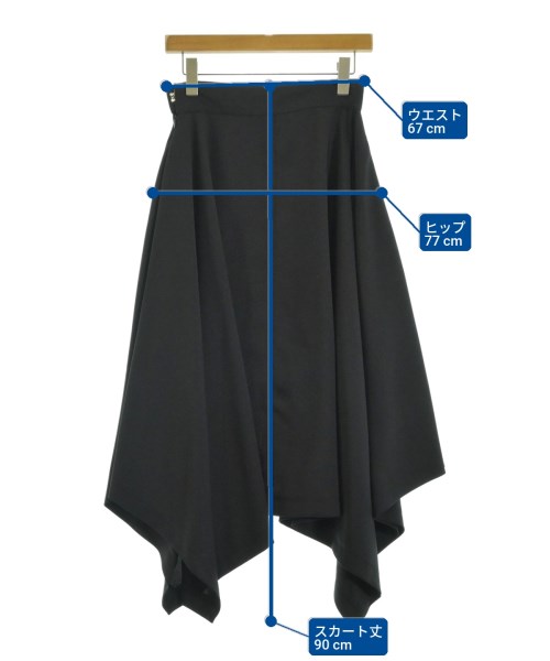HYKE（ハイク）ロング・マキシ丈スカート 黒 サイズ:1(S位) レディース/2200670000050