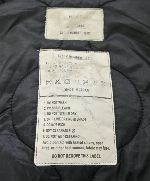 HYKE（ハイク）ミリタリーブルゾン 黒 サイズ:F レディース/2200670318018