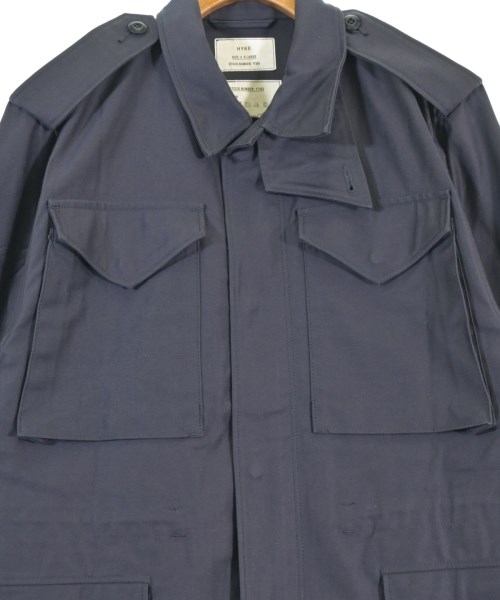HYKE（ハイク）ミリタリーブルゾン 紺 サイズ:4(XL位) メンズ/2200670977178
