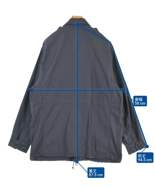 HYKE（ハイク）ミリタリーブルゾン 紺 サイズ:4(XL位) メンズ/2200670977178