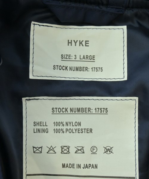 HYKE（ハイク）ミリタリーブルゾン 紺 サイズ:3(L位) レディース/2200725484057