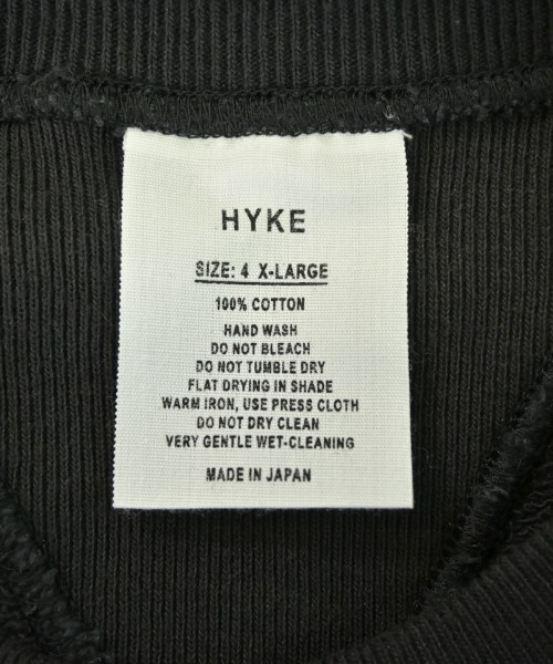 HYKE（ハイク）スウェット 黒 サイズ:4(XL位) メンズ/2200729477017