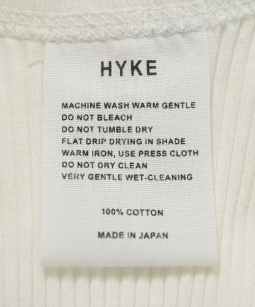 HYKE（ハイク）タンクトップ 白 サイズ:-(XS位) レディース/2200726392047