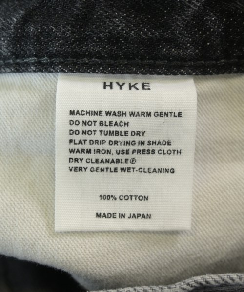 HYKE（ハイク）デニムパンツ 黒 サイズ:1(S位) メンズ/2200722187012