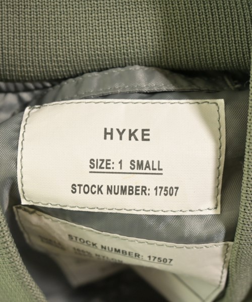 HYKE（ハイク）ミリタリーブルゾン カーキ サイズ:1(S位) レディース/2200722955031