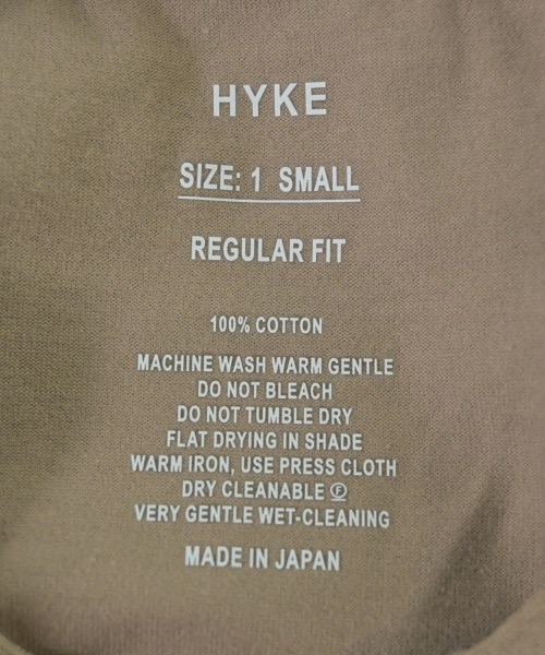 HYKE（ハイク）Tシャツ・カットソー 茶 サイズ:1(S位) レディース/2200725517021