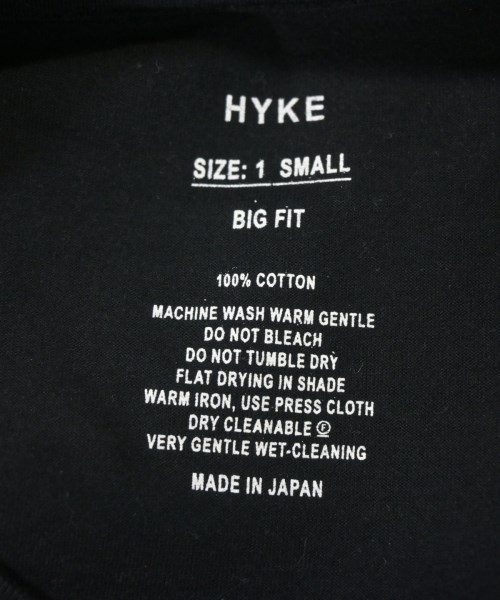 HYKE（ハイク）Tシャツ・カットソー 黒 サイズ:1(S位) レディース/2200683828078