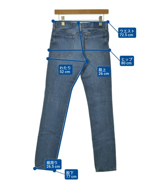 HYKE（ハイク）デニムパンツ 青 サイズ:28(L位) レディース/2200679254126