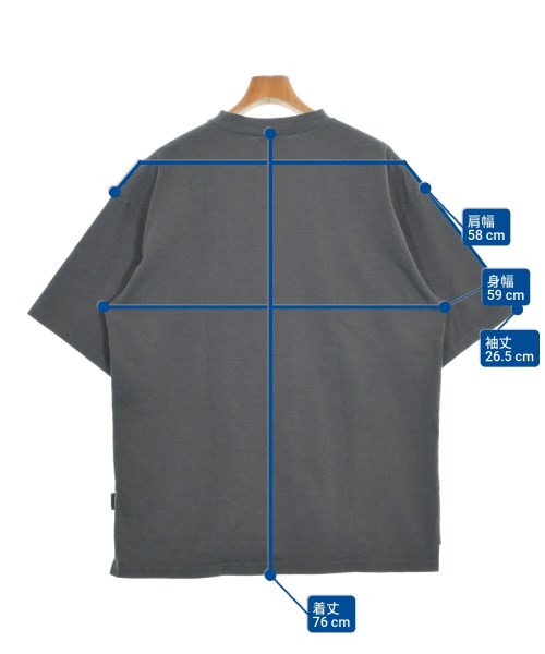 HYKE（ハイク）Tシャツ・カットソー グレー サイズ:5(XXL位) メンズ/2200684326399
