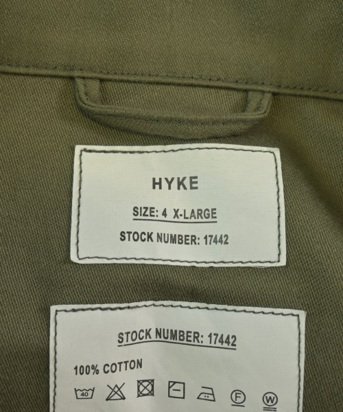 HYKE（ハイク）ミリタリーブルゾン カーキ サイズ:XL メンズ/2200686031017