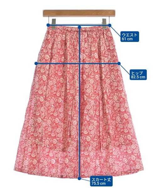 marble SUD（マーブルシュッド）ロング・マキシ丈スカート 赤 サイズ:-(M位) レディース/2200609180037