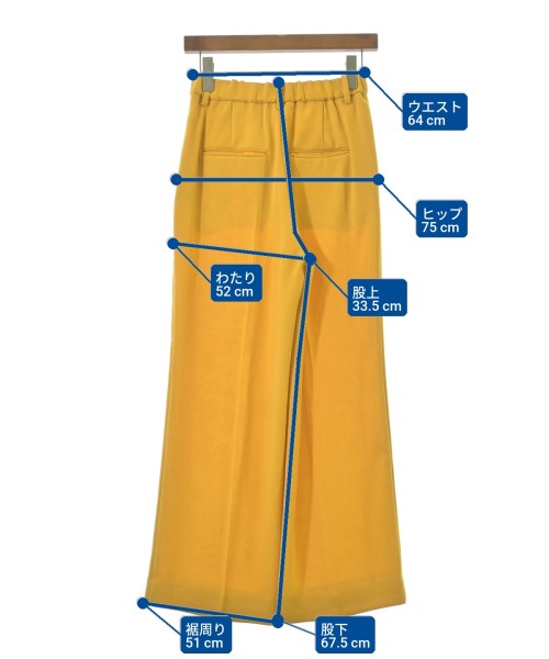 Plage（プラージュ）スラックス 黄 サイズ:34(XS位) レディース/2200639969046