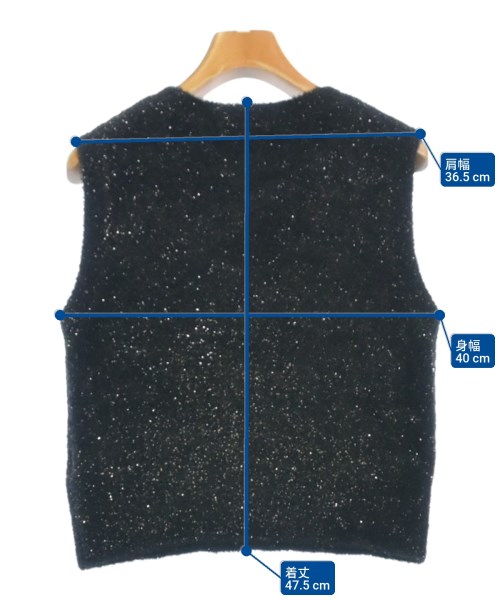 Plage（プラージュ）ベスト 黒 サイズ:-(M位) レディース/2200616765067