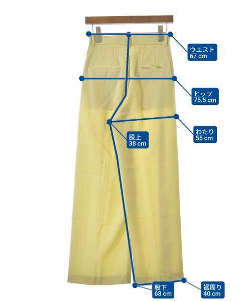 Plage（プラージュ）スラックス 黄 サイズ:36(S位) レディース/2200673678041