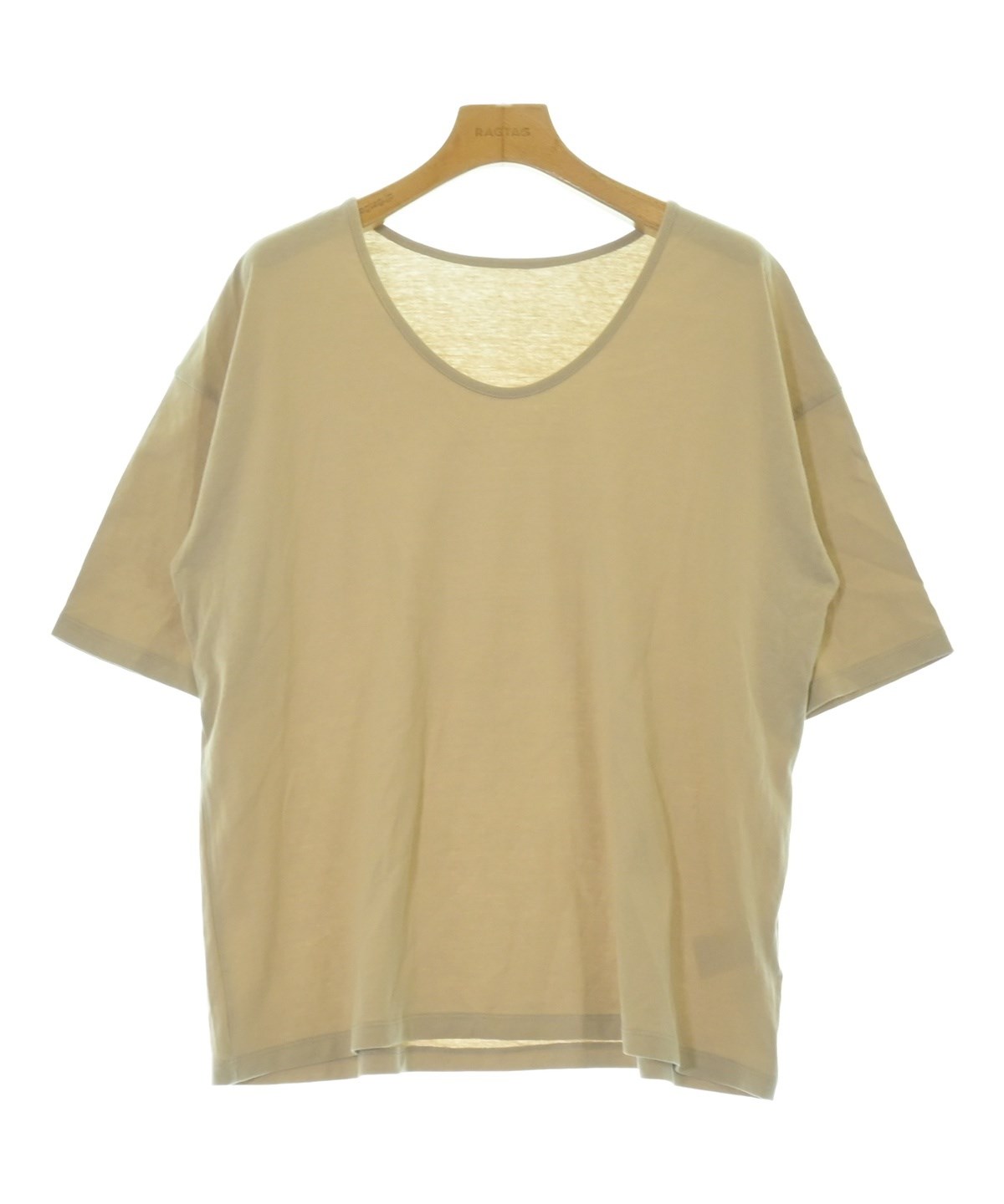 plage back drape Tシャツ ベージュ Plage（プラージュ）Tシャツ・カットソー ベージュ サイズ:F