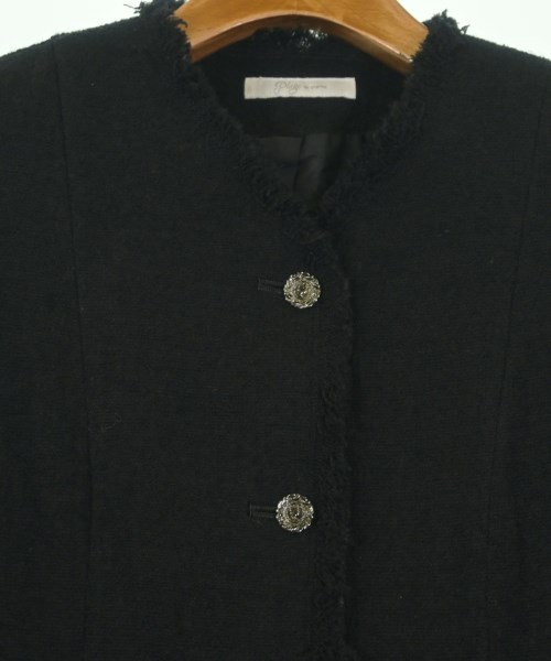 Plage（プラージュ）ノーカラージャケット 黒 サイズ:36(S位) レディース/2200650464018