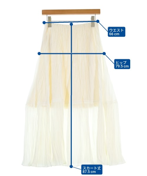 Plage（プラージュ）ロング・マキシ丈スカート 白 サイズ:38(M位) レディース/2200663813216