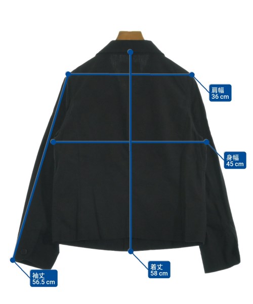 GRANDMA MAMA DAUGHTER（グランマママドーター）カジュアルジャケット 黒 サイズ:1(S位) レディース/2200631318262