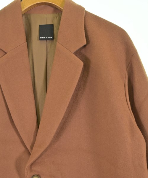 note et silence（ノートエシロンス）チェスターコート 茶 サイズ:F レディース/2200646382029