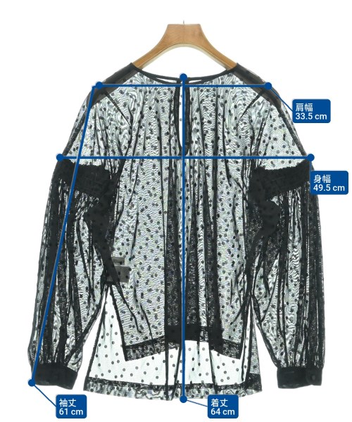 Rie Miller（リエミラー）ブラウス 黒 サイズ:38(M位) レディース/2200609150078