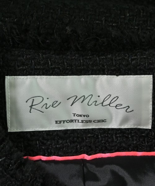 Rie Miller（リエミラー）ノーカラージャケット 黒 サイズ:38(M位) レディース/2200637121019