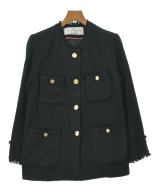 Rie Miller（リエミラー）ノーカラージャケット 黒 サイズ:38(M位) レディース/2200637121019