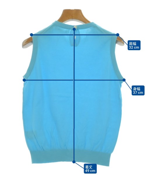 Rie Miller（リエミラー）ベスト/ノースリーブ 青 サイズ:36(S位) レディース/2200641501111