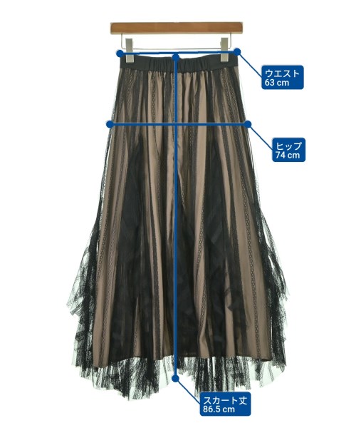 Rirandture（リランドチュール）ロング・マキシ丈スカート 黒 サイズ:2(M位) レディース/2200639738116