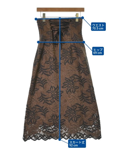 LILY BROWN（リリーブラウン）ロング・マキシ丈スカート 茶 サイズ:1(M位) レディース/2200634710025