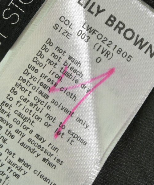 LILY BROWN（リリーブラウン）ワンピース 黒 サイズ:0(S位) レディース/2200637488044