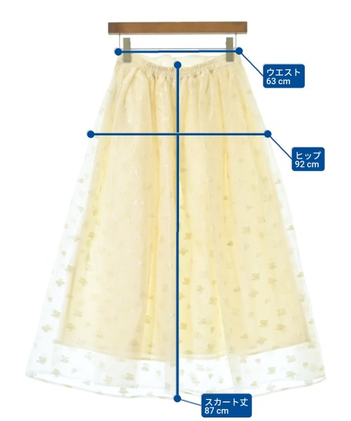 LILY BROWN（リリーブラウン）ロング・マキシ丈スカート 白 サイズ:1(M位) レディース/2200615650142