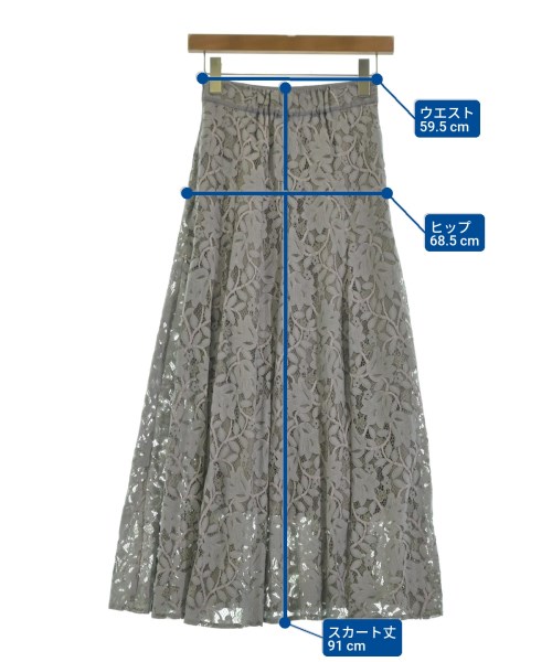 LILY BROWN（リリーブラウン）ロング・マキシ丈スカート グレー サイズ:0(S位) レディース/2200627749049