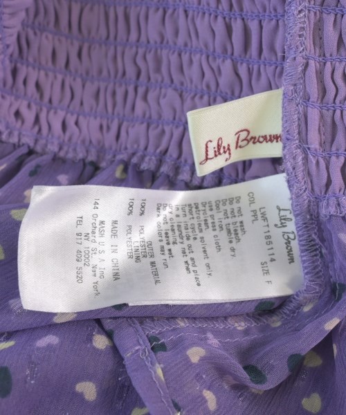 LILY BROWN（リリーブラウン）ブラウス 紫 サイズ:F レディース/2200617034117