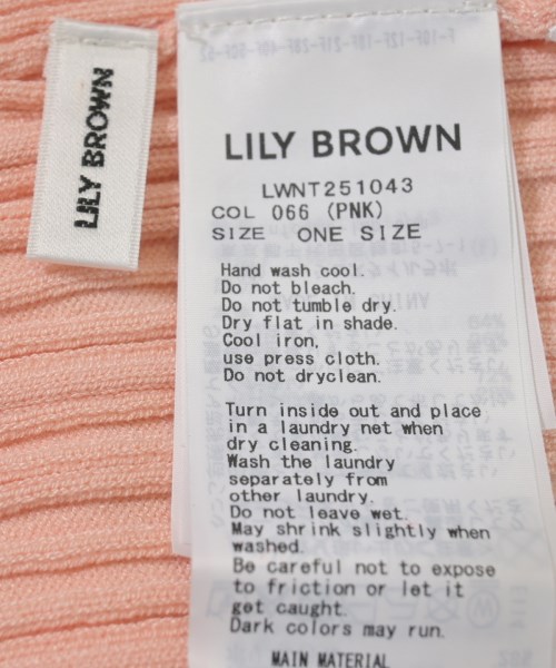 LILY BROWN（リリーブラウン）ニット・セーター ピンク サイズ:F レディース/2200614666120