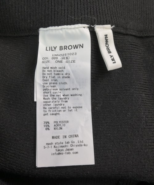 LILY BROWN（リリーブラウン）ひざ丈スカート 黒 サイズ:F レディース/2200613981033