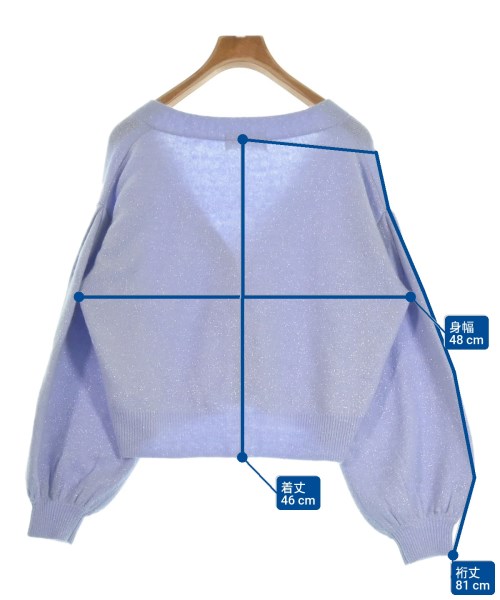 LILY BROWN（リリーブラウン）カーディガン 紫 サイズ:ONE レディース/2200612678040