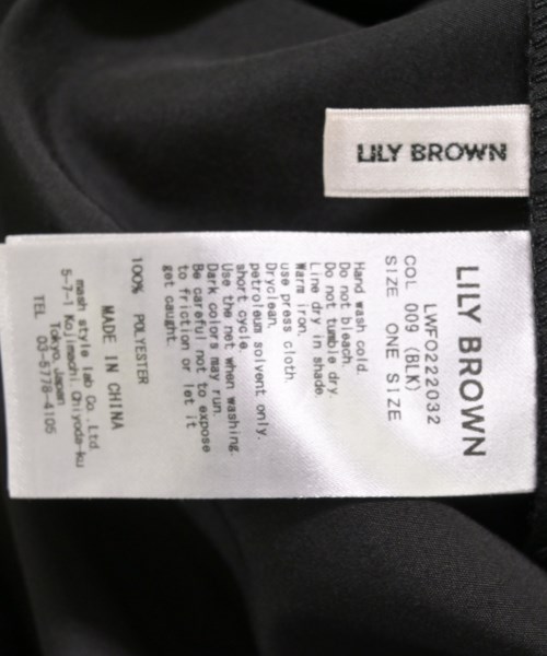 LILY BROWN（リリーブラウン）ワンピース 黒 サイズ:F レディース/2200621161052