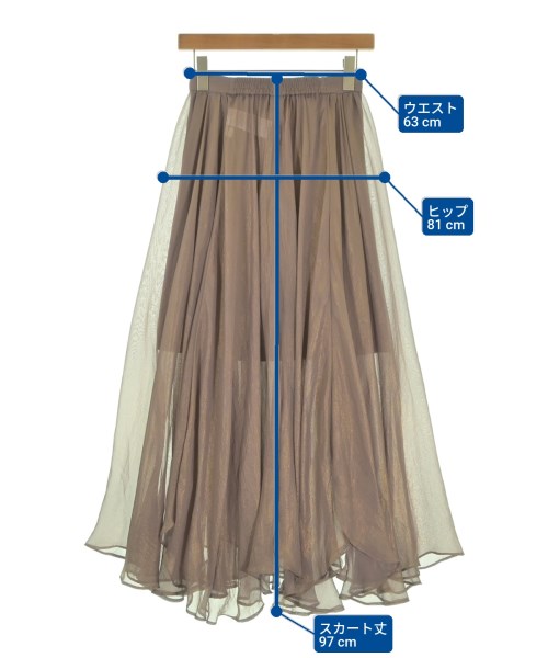 LILY BROWN（リリーブラウン）ロング・マキシ丈スカート 茶 サイズ:ONE レディース/2200675173094