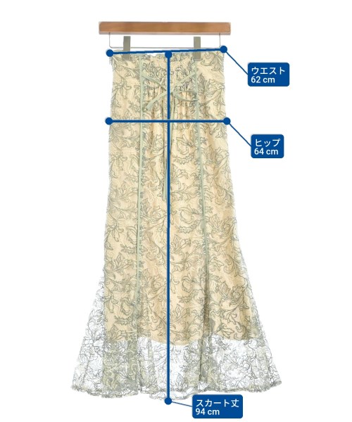 LILY BROWN（リリーブラウン）ロング・マキシ丈スカート ベージュ サイズ:0(S位) レディース/2200670362066