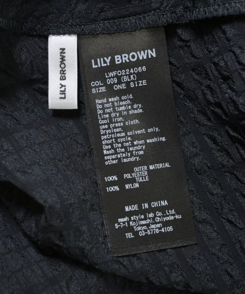 LILY BROWN（リリーブラウン）ワンピース 黒 サイズ:ONE レディース/2200677385075