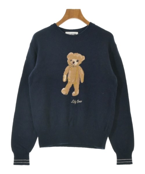 LILY BROWN(リリーブラウン)ニット・セーター 紺 サイズ:ONE/2200657533021