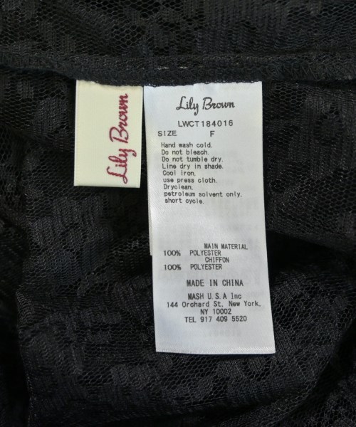 LILY BROWN（リリーブラウン）ブラウス 黒 サイズ:F レディース/2200710117069