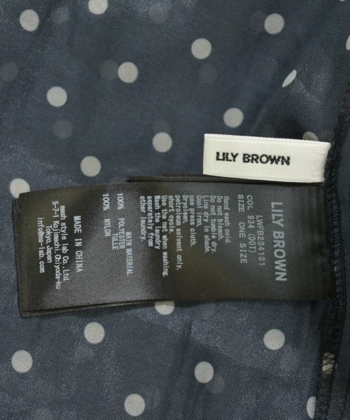LILY BROWN（リリーブラウン）ブラウス 黒 サイズ:F レディース/2200708341094