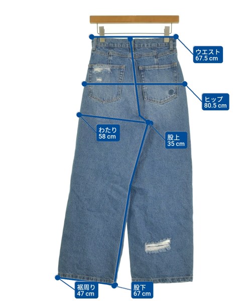 LILY BROWN（リリーブラウン）デニムパンツ 青 サイズ:0(S位) レディース/2200645751017