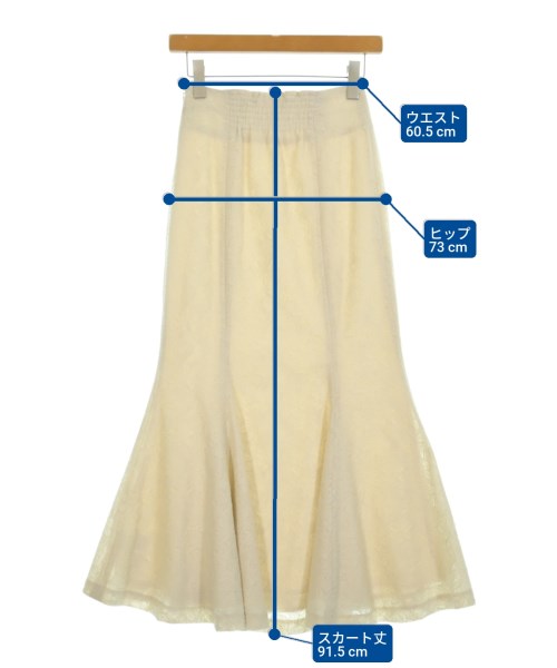 LILY BROWN（リリーブラウン）ロング・マキシ丈スカート ベージュ サイズ:0(S位) レディース/2200649306015