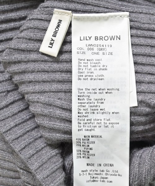 LILY BROWN（リリーブラウン）ワンピース グレー サイズ:ONE レディース/2200702649028